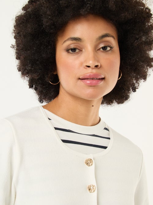 Gilet avec boutons dorés - Kiabi