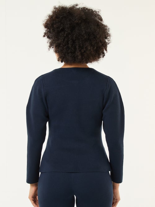 Gilet avec boutons dorés - Kiabi