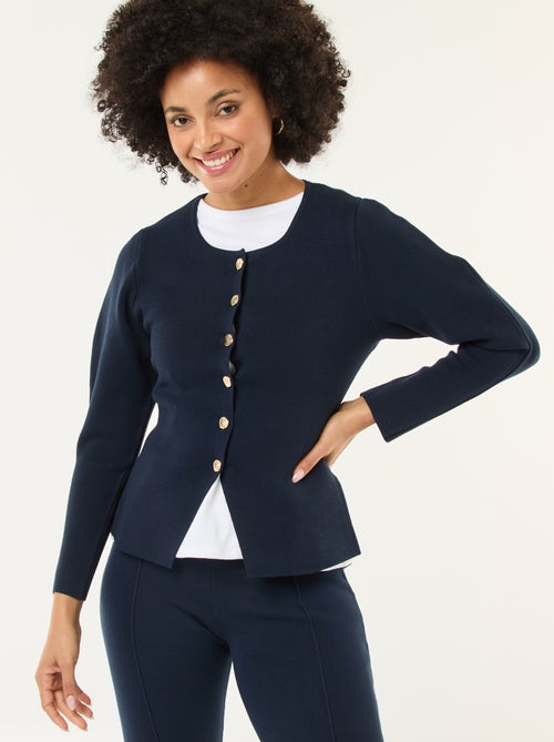 Gilet avec boutons dorés - Kiabi