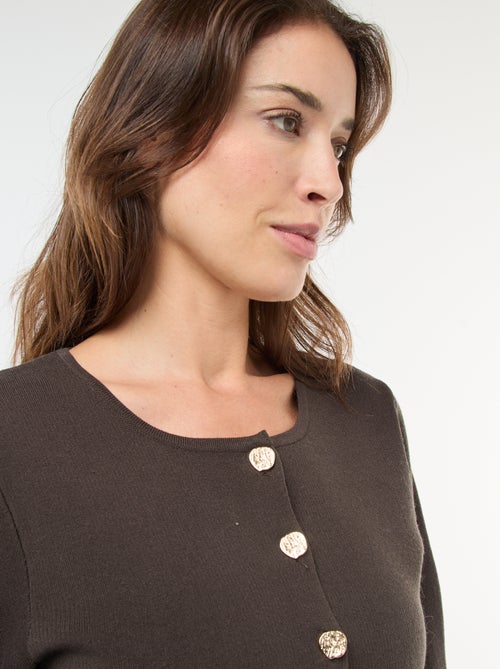 Gilet avec boutons dorés - Kiabi