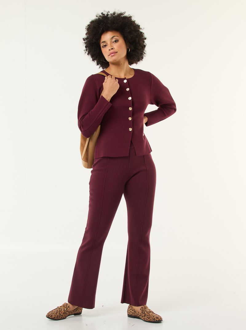 Gilet avec boutons dorés Rouge - Kiabi