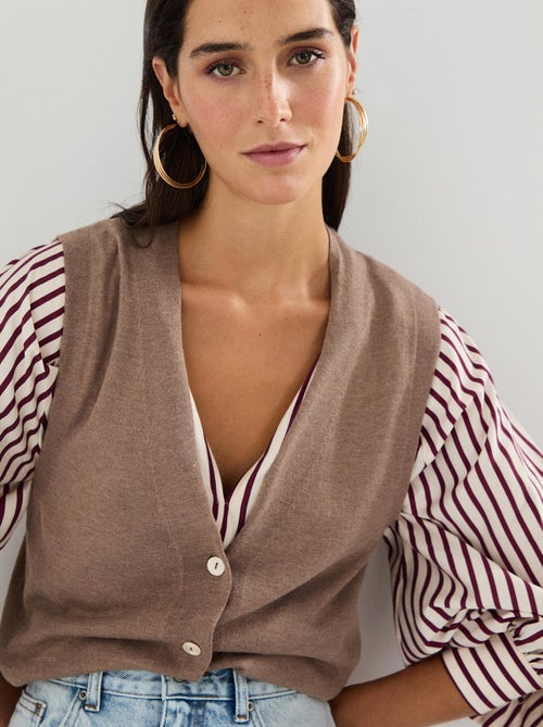 Gilet avec cachemire, MO Fashion - Kiabi