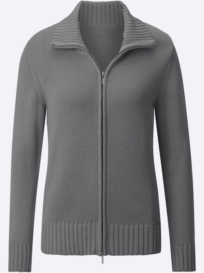 Gilet Avec Coton - Taille Standard - Witt Gris chiné - Kiabi