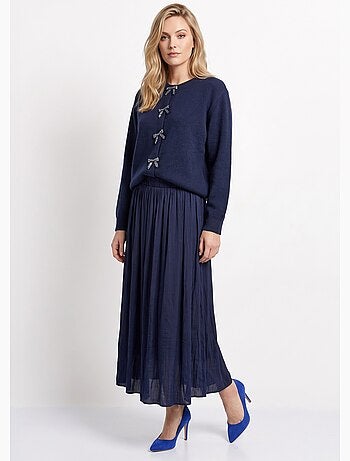 Gilet avec détails n¿ud perles de rocaille - afibel