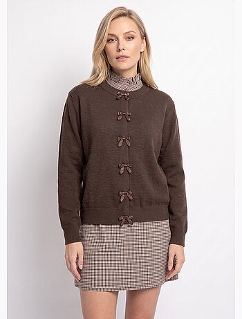 Gilet avec détails n¿ud perles de rocaille - afibel