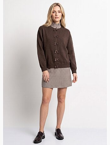 Gilet avec détails n¿ud perles de rocaille - afibel