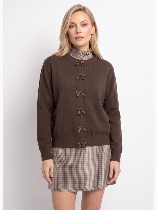 Gilet avec détails n¿ud perles de rocaille - afibel - Kiabi Gilet avec détails n¿ud perles de rocaille - afibel - Kiabi