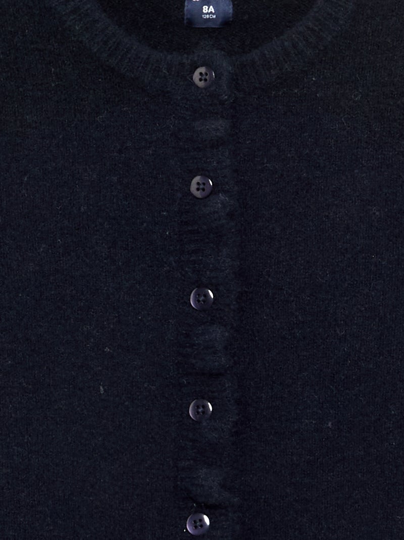 Gilet avec finitions froncées Bleu - Kiabi