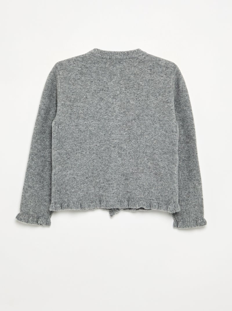Gilet avec finitions froncées Gris - Kiabi