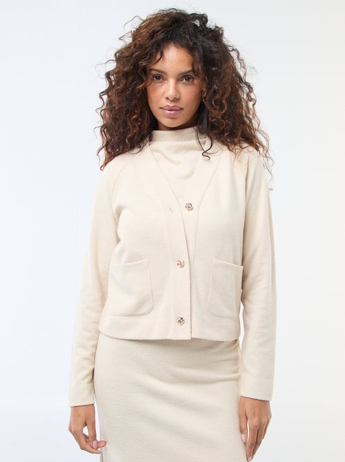 Gilet avec ouverture boutonnée dorée - Kiabi