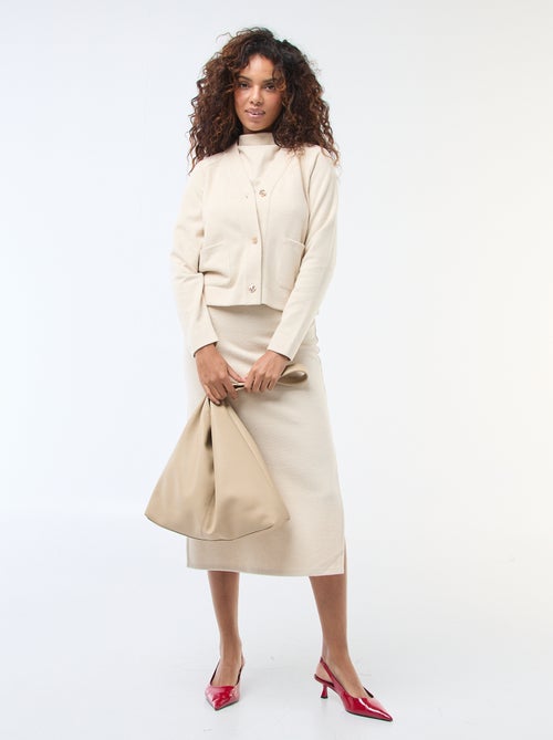Gilet avec ouverture boutonnée dorée - Kiabi