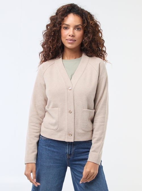 Gilet avec ouverture boutonnée dorée - Kiabi