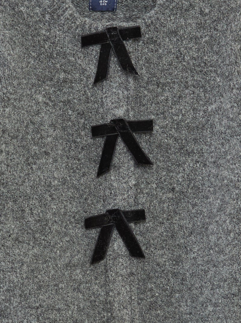 Gilet avec ouverture noeuds Gris - Kiabi