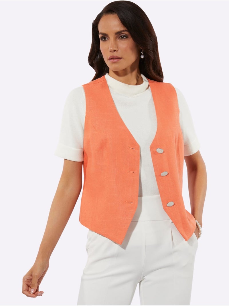 Gilet Avec Viscose - Taille Standard - Helline Orange - Kiabi