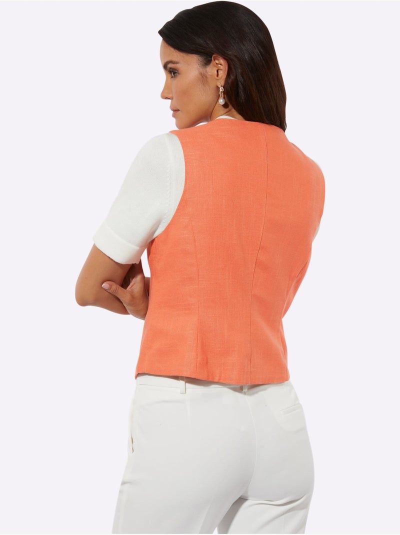 Gilet Avec Viscose - Taille Standard - Helline Orange - Kiabi