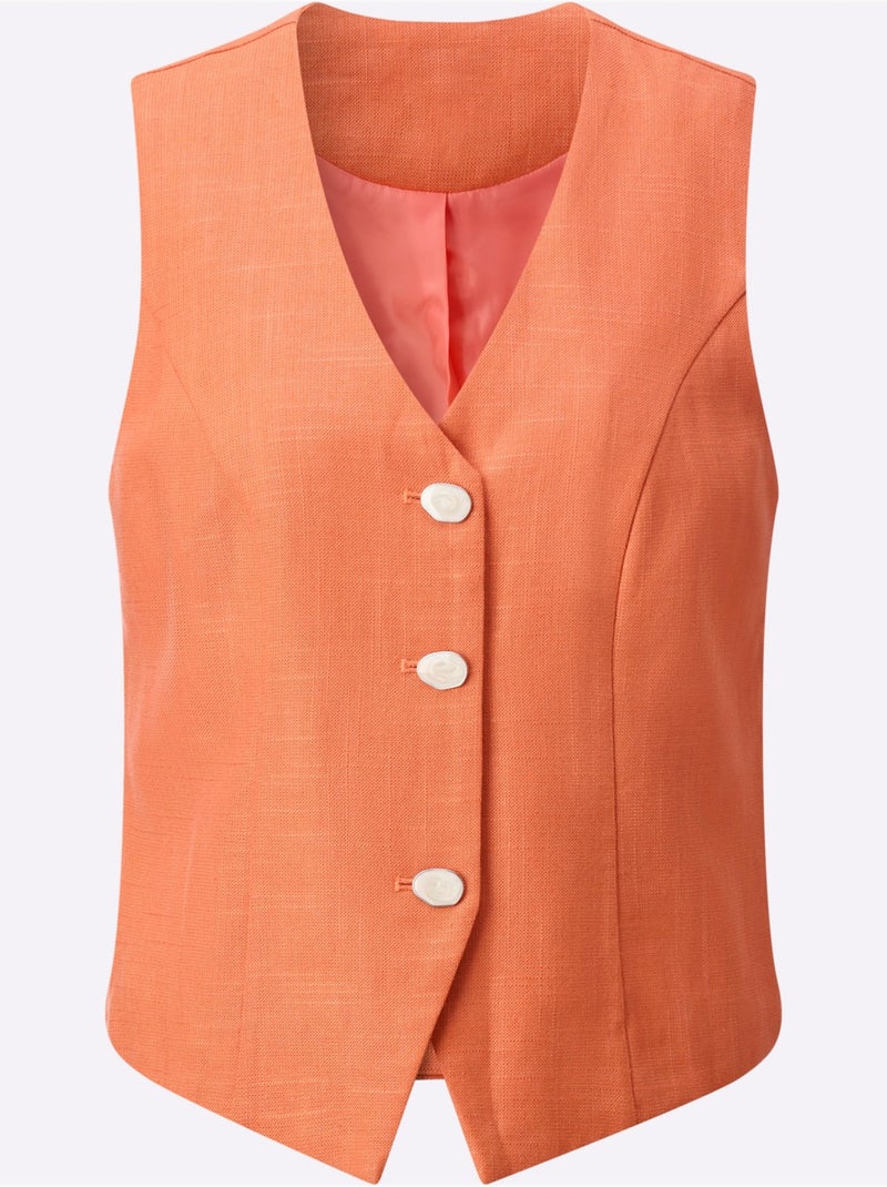 Gilet Avec Viscose - Taille Standard - Helline Orange - Kiabi