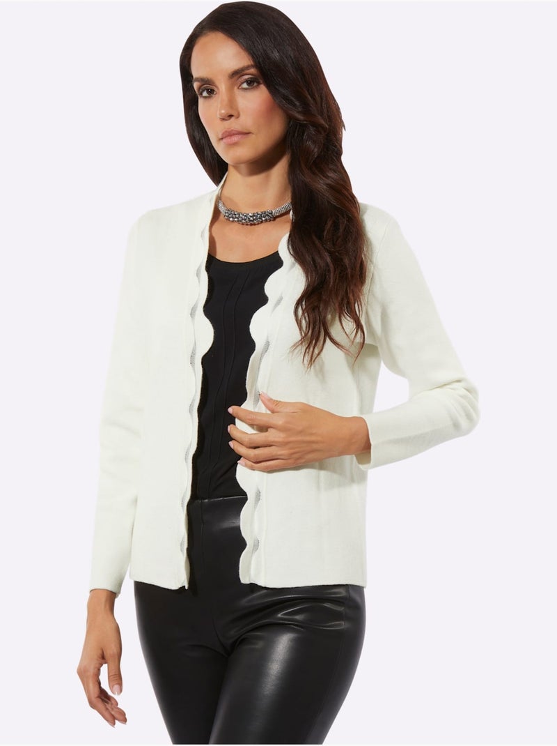 Gilet Avec Viscose (ecovero) - Taille Standard - helline Ecru - Kiabi