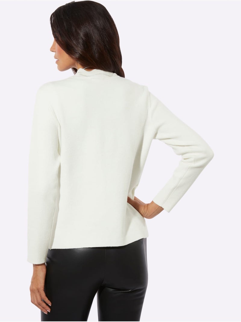 Gilet Avec Viscose (ecovero) - Taille Standard - helline Ecru - Kiabi