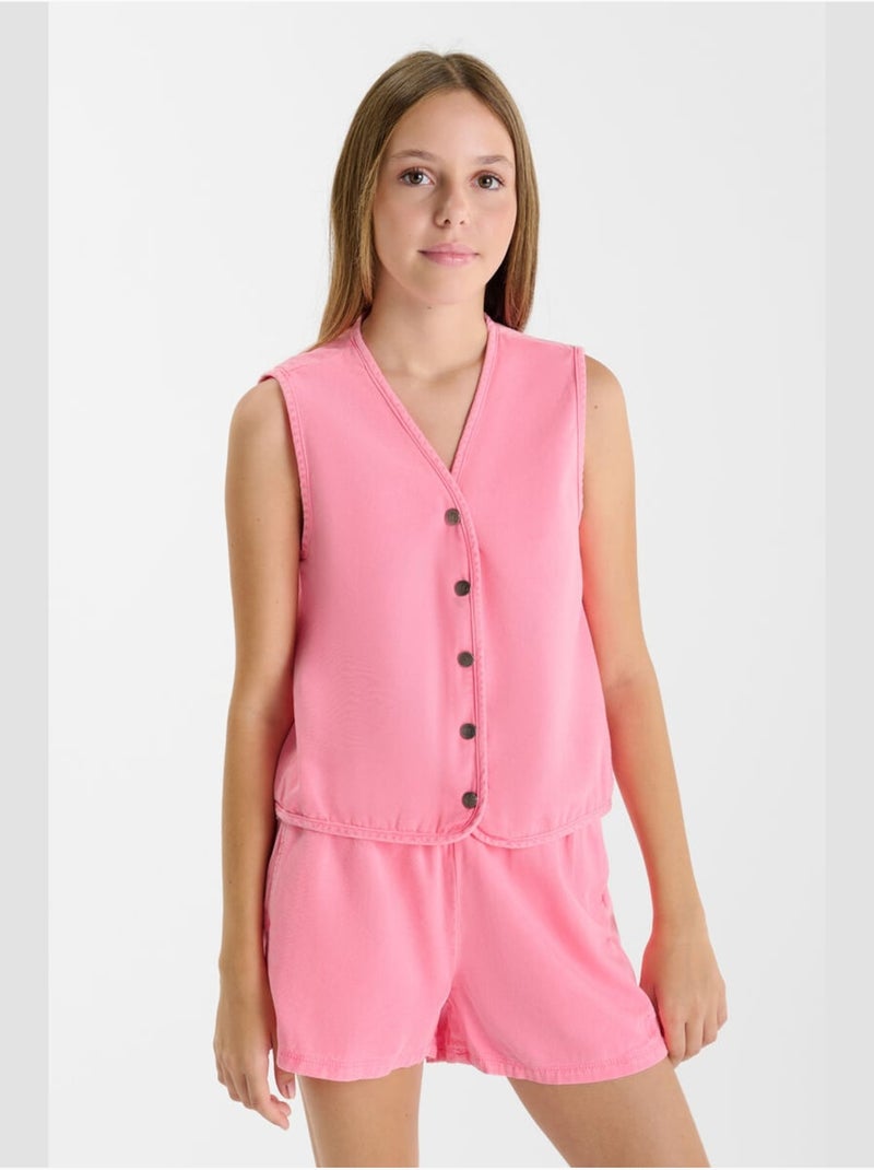 Gilet BANDOL 'Le Temps Des Cerises' Rose - Kiabi
