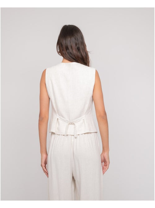 Gilet barman effet lin URSILE - Kiabi