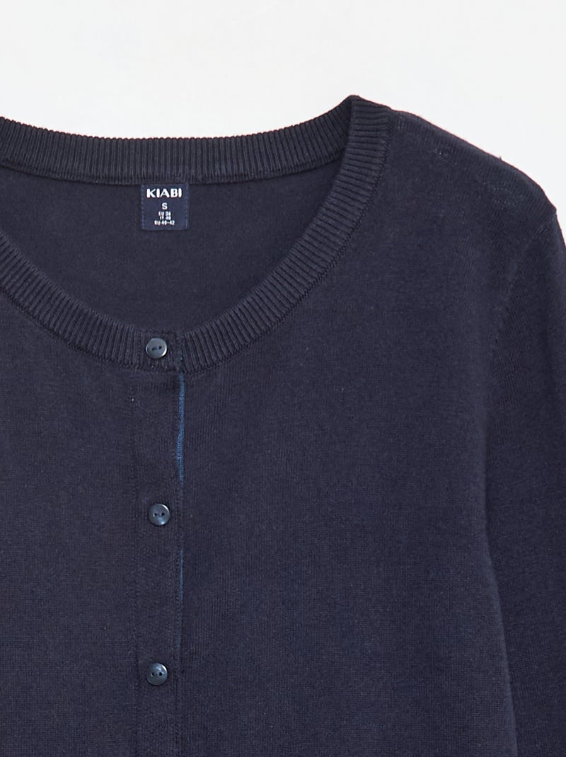 Gilet basique - So Easy Bleu marine - Kiabi