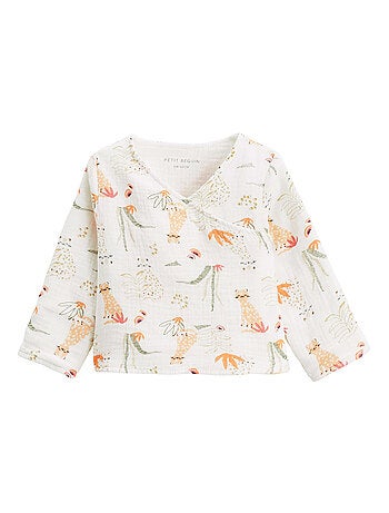 Gilet bébé en gaze de coton Sierra