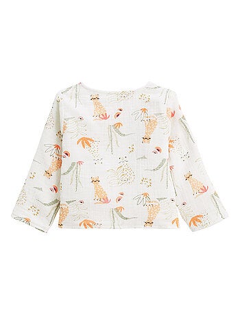 Gilet bébé en gaze de coton Sierra