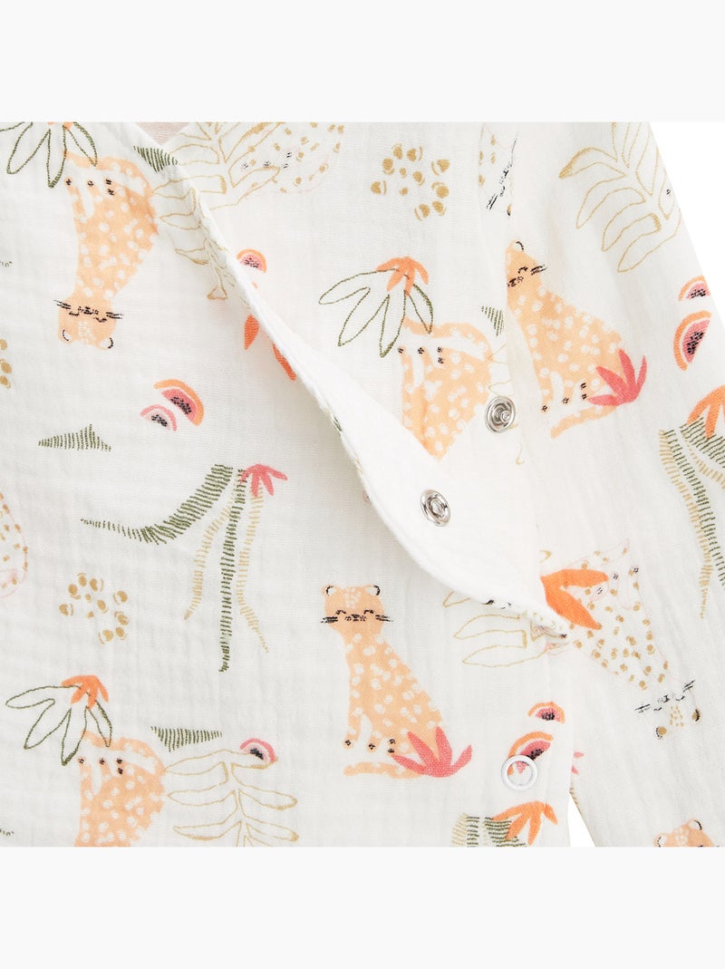 Gilet bébé en gaze de coton Sierra Ecru - Kiabi