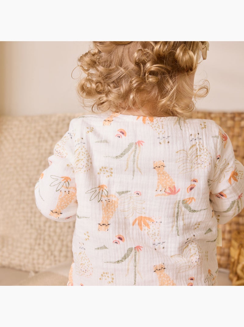 Gilet bébé en gaze de coton Sierra Ecru - Kiabi