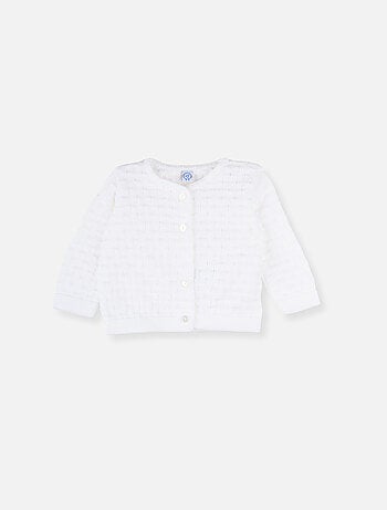 Gilet bébé en maille bubble