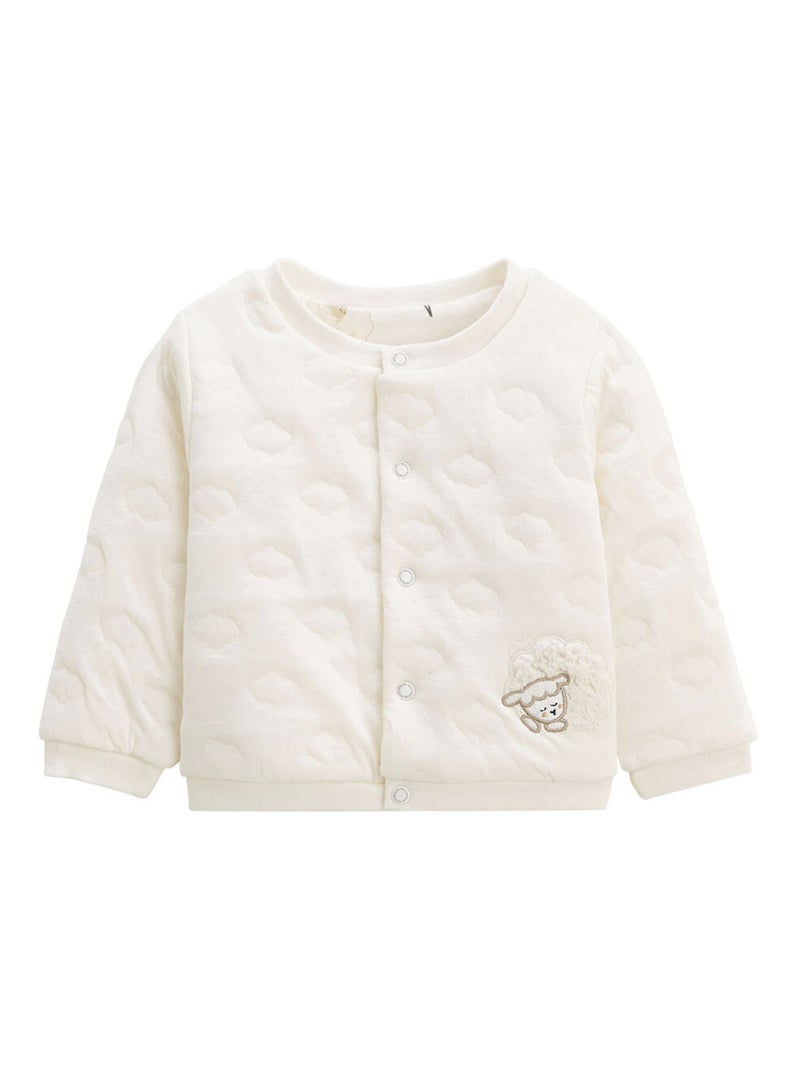 Gilet bébé en molleton Câlins Ecru - Kiabi