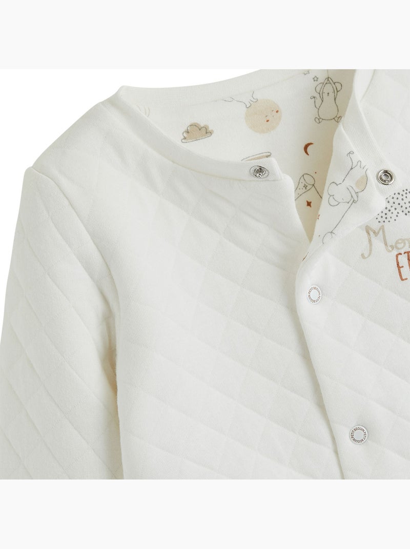 Gilet bébé en molleton Eliah Ecru - Kiabi