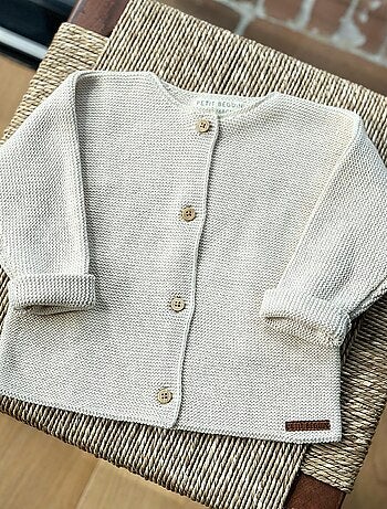 Gilet bébé en tricot Lou