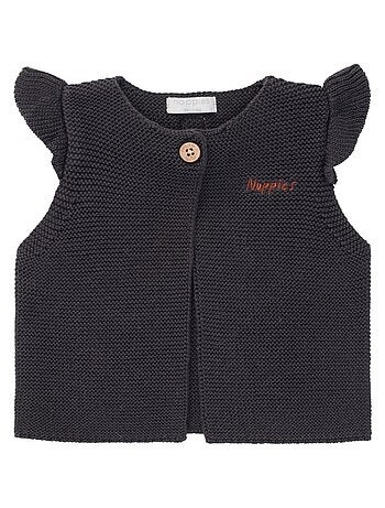 Gilet Bébé Fille Sans Manches Bleu Marine