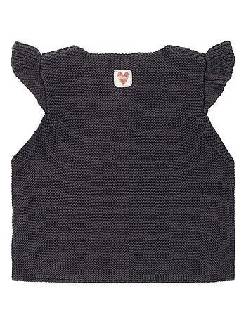 Gilet Bébé Fille Sans Manches Bleu Marine