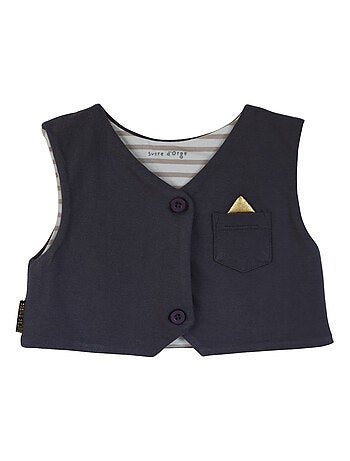 GILET BEBE SANS MANCHES ANTHRACITE