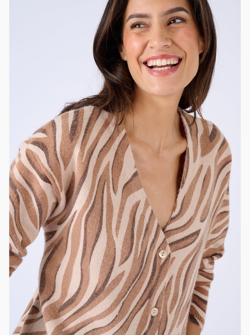 Gilet bicolore Thermolactyl - Damart Marron - Kiabi