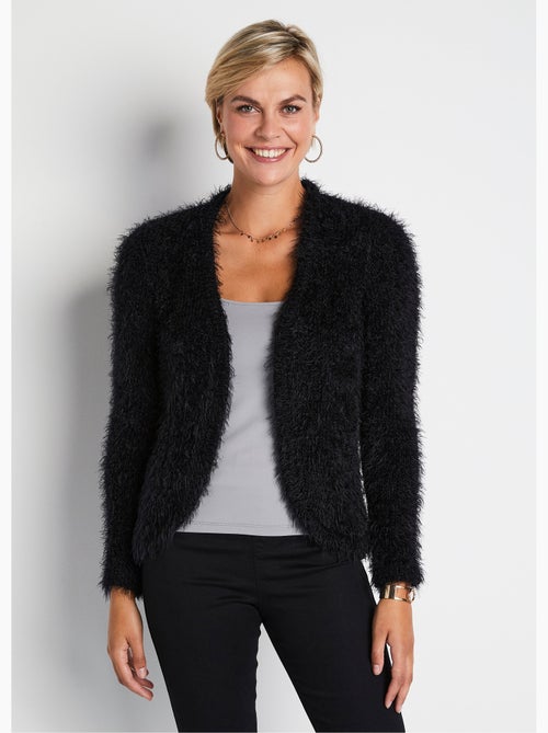 Gilet boléro court maille effet poilu - Afibel - Kiabi