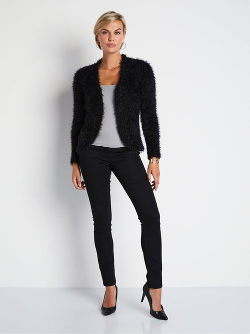 Gilet boléro court maille effet poilu - Afibel - Kiabi