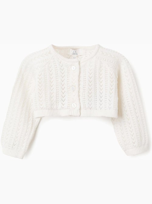 Gilet boléro en maille ajourée - Kiabi