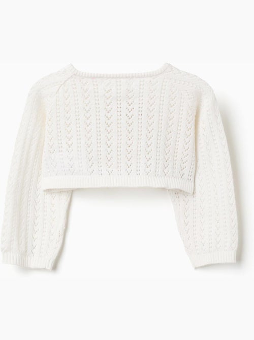 Gilet boléro en maille ajourée - Kiabi