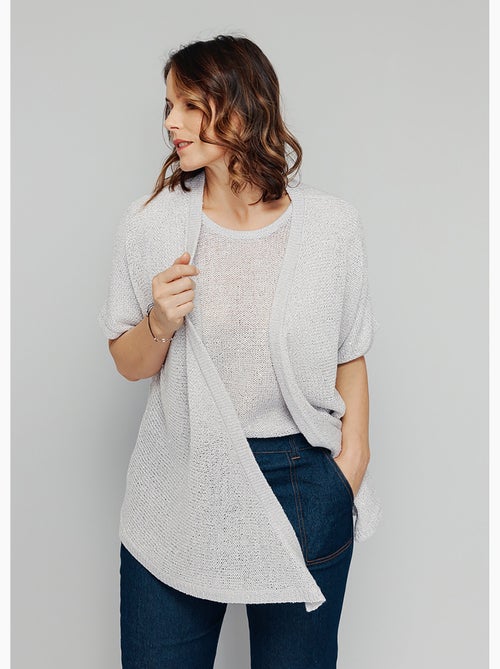 Gilet boléro en maille brillante - Afibel - Kiabi