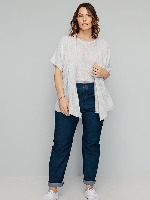 Gilet boléro en maille brillante - Afibel - Kiabi