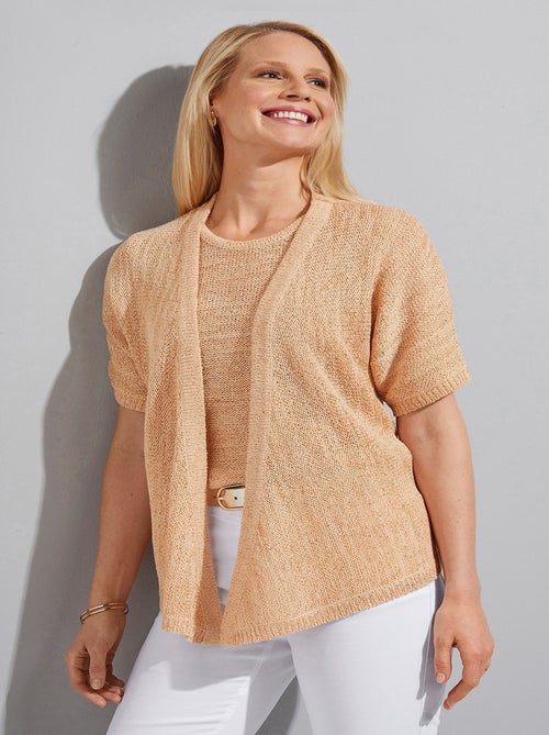 Gilet boléro en maille brillante - Afibel - Kiabi