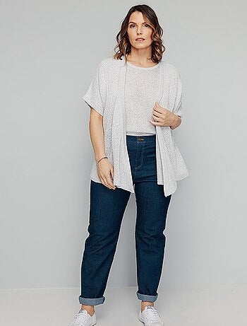 Gilet boléro en maille brillante