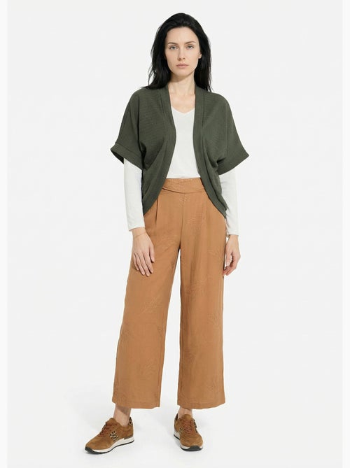 Gilet boléro en maille gaufrée - Afibel - Kiabi