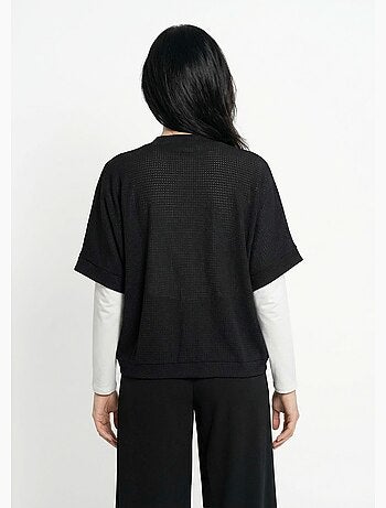 Gilet boléro en maille gaufrée - Afibel