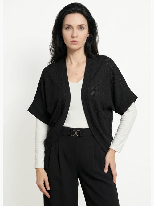 Gilet boléro en maille gaufrée - Afibel - Kiabi