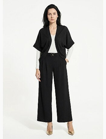 Gilet boléro en maille gaufrée