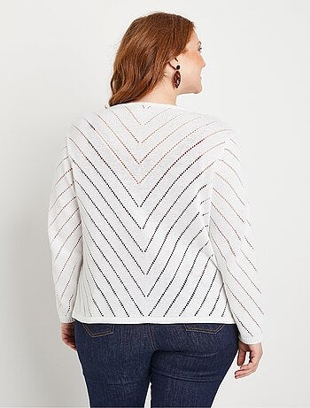 Gilet boléro fin ajouré coton - Afibel